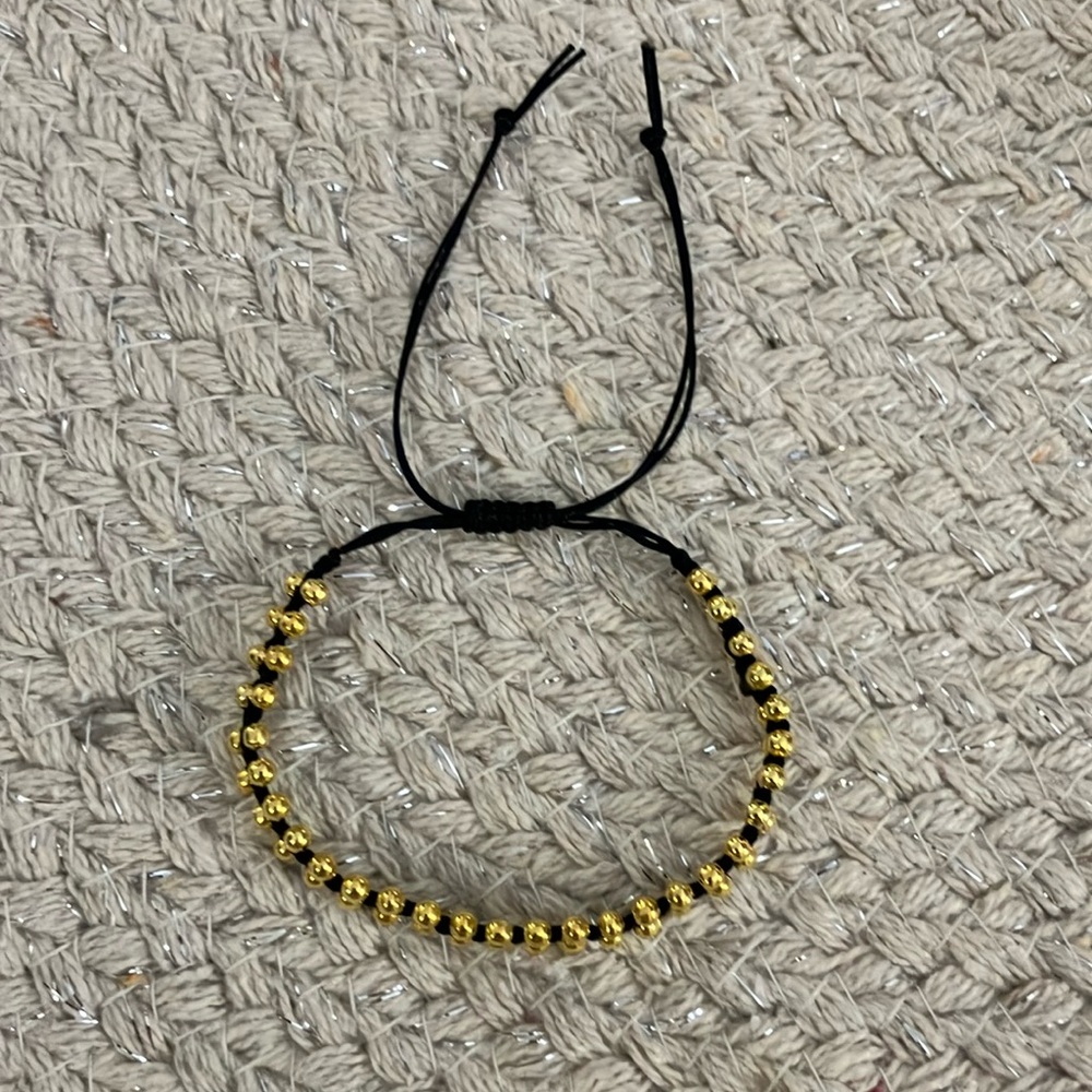 New Super Cute Boho Beaded Gold Surf Festival Bracelet Black - Picture 5 of 6